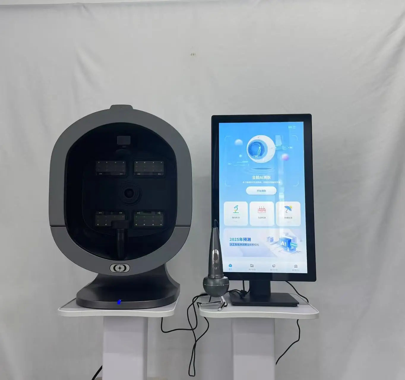 Mirror Skin Analysis  8 Spectra 3D  Intelligent Mirror Wood Lamp Facial Scanner UV Skin Analyzer Machine Skin Analyzer