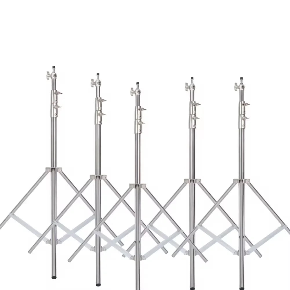 290cm Air Pressure Tripod Bearing 10kg for Camera Stainless Steel Light Stand For Ring Light Live Youtube and Photography Soft