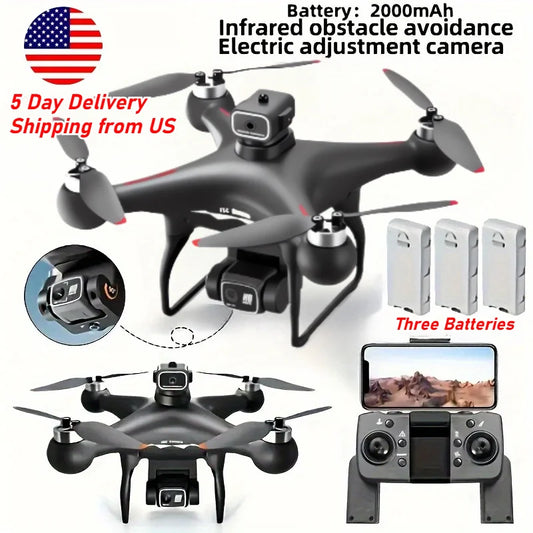 S116 Max Drone Professional with 3 Batteries 8K Dual Camera Optical Flow Brushless 360 Degree Obstacle Avoidance WIFI FPV RC Drone Toys