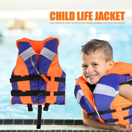 Kids Life Jacket Vest with Whistle for Fishing Swimming and Water Sports