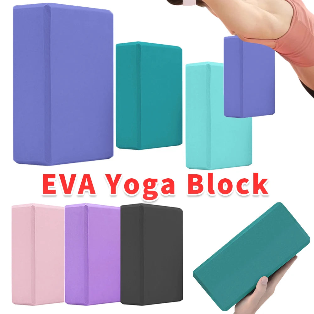 EVA Yoga Block Solid Color Yoga Balance Bricks Moisture-Proof High Density Yoga Blocks Body Shaping Yoga Blocks for Meditation