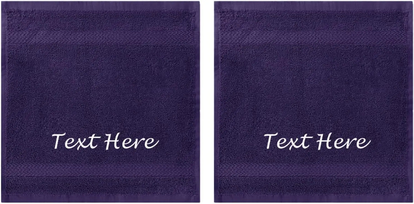 2 Piece Cotton Towel Set with Embroidered Text Super Absorbent Super Soft Türkiye Cotton Bath Towels 24x50 Inches