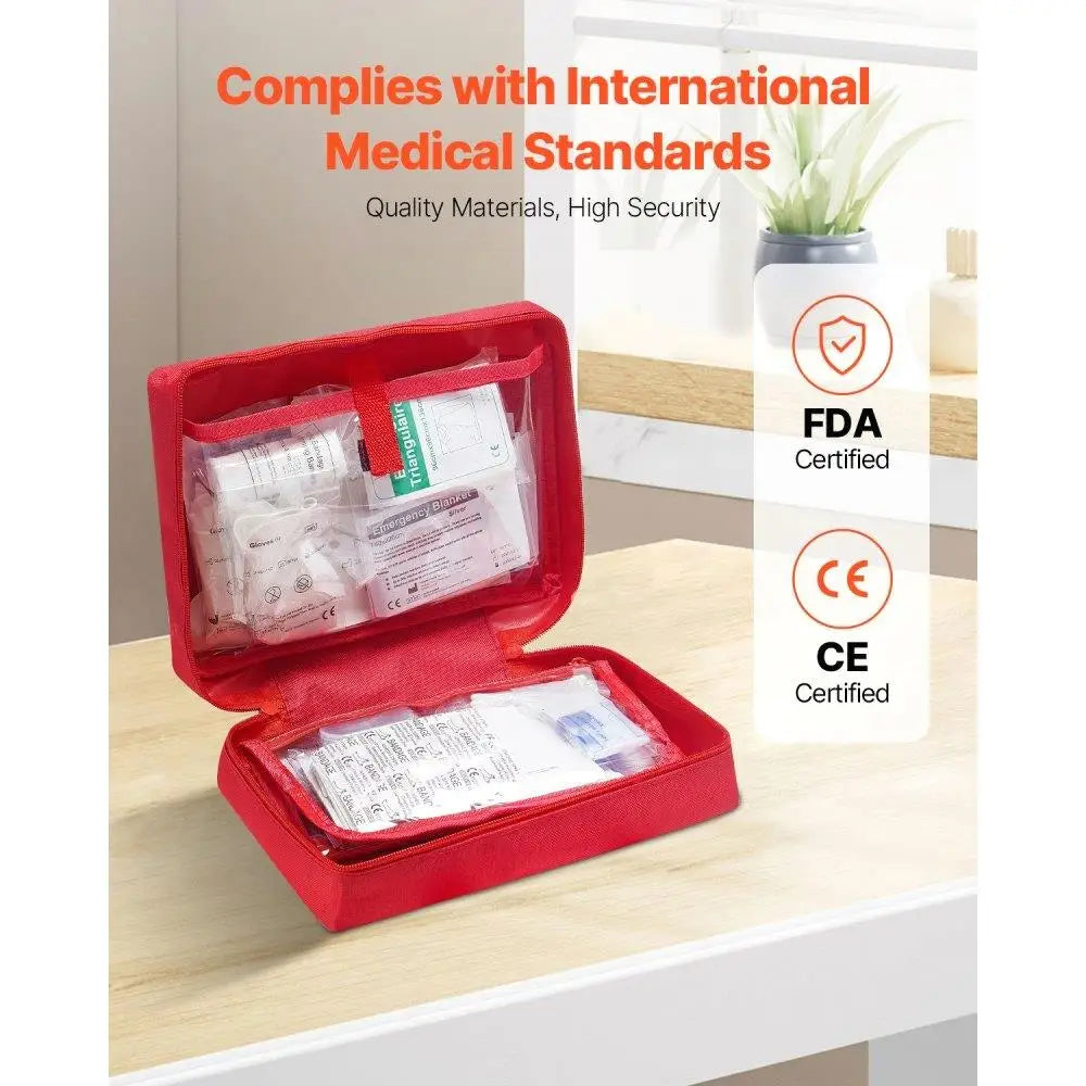 Complete 420 Pieces Emergency Survival First Aid Kit Essential Supplies for Home and Car