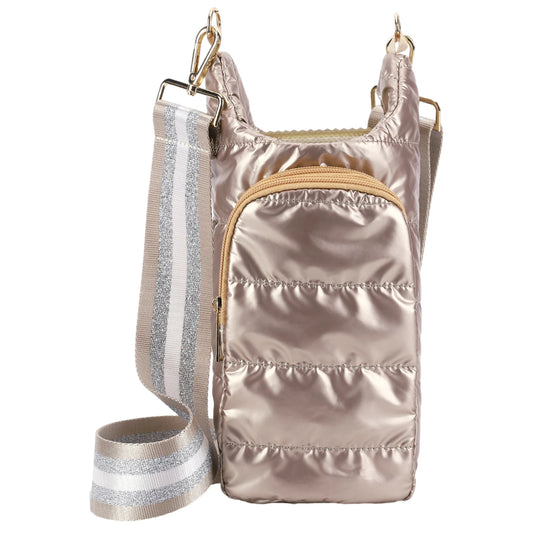 Water Bottle Holder Adjustable Wide Strap Water Bottle Puffer Tote Portable Water Bottle Pouch Soft for Outdoor Travel