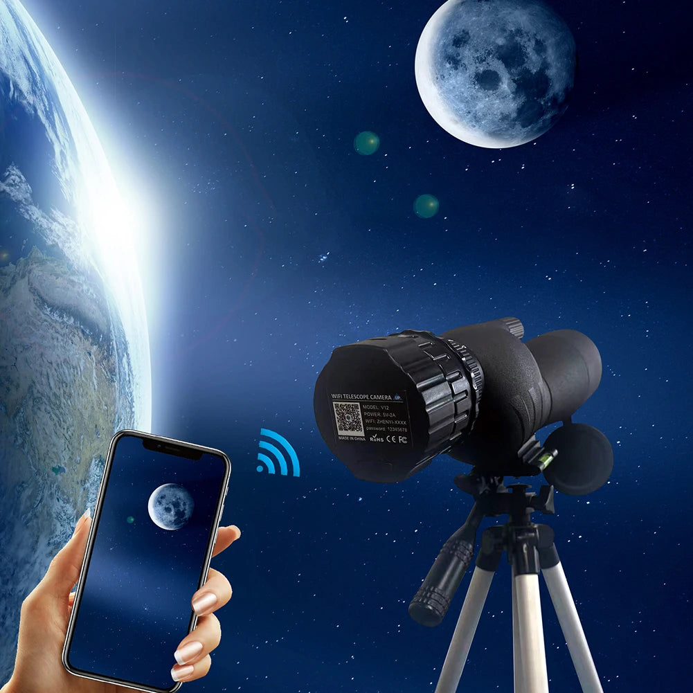 2K 4 Million High Definition WiFi Electronic Eyepieces for 25mm to 50mm Scopes WiFi Telescope Eyepiece for Bird Watching