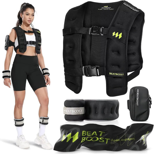Weighted Vest for Women and Men 10lb to 40lb with Ironsand for Strength Training Running and Walking