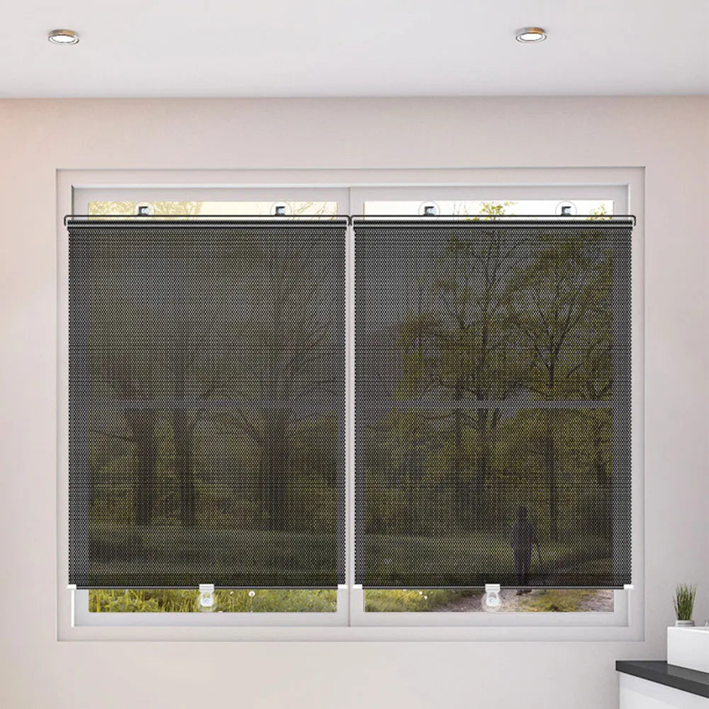 Universal Roller Blinds Sunshade Suction Cup Sun Visors Blackout Curtain Car Bedroom Kitchen Window Sun-Shading Roller Curtains