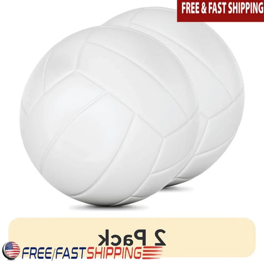 2 Pack Youth Volleyball Indoor Outdoor Composite Durable Full Size Easy to Control Ready to Use Perfect Practice Games