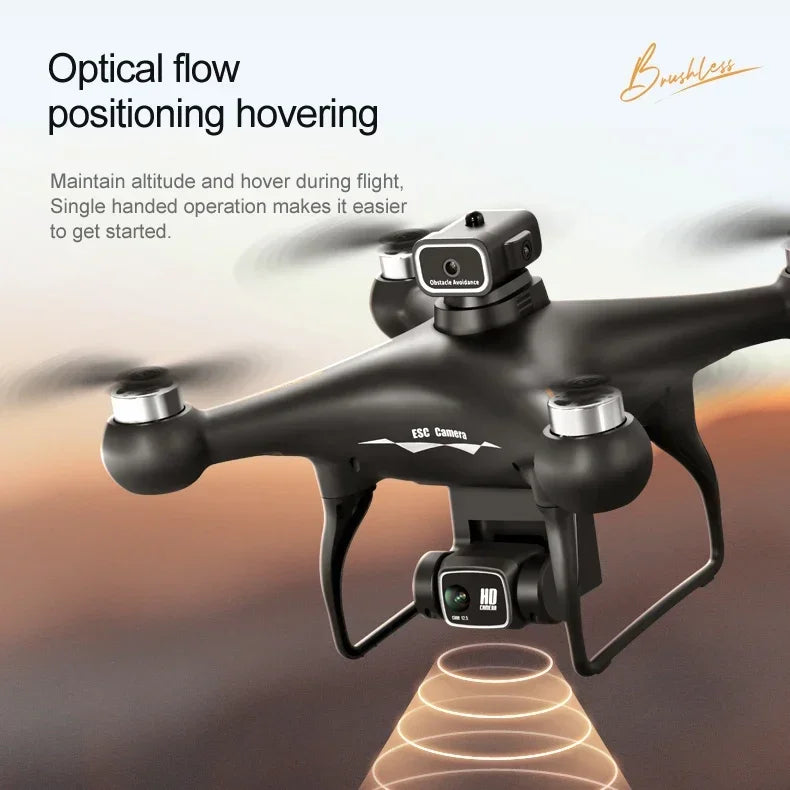 S116 Max Drone Professional with 3 Batteries 8K Dual Camera Optical Flow Brushless 360 Degree Obstacle Avoidance WIFI FPV RC Drone Toys
