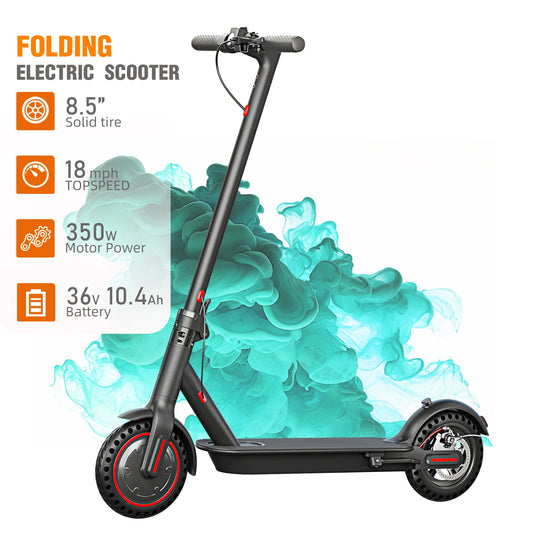 350W Foldable Electric Scooter for Adults and Teens with Explosion-proof Tires and Dual Brake System Lightweight E-scooter with APP Support