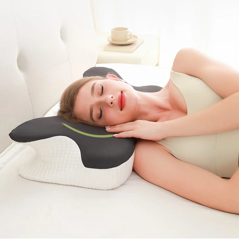 Ergonomic Sleep Cervical Orthopedic Neck Pillow Comfortable Butterfly Shape Pillow Neck Protection Sleeping Orthopedic Pillow