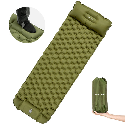 Waterproof Ultralight Air Mattress with Pillow Insulated Outdoor Inflatable Sleeping Pad Lightweight TPU