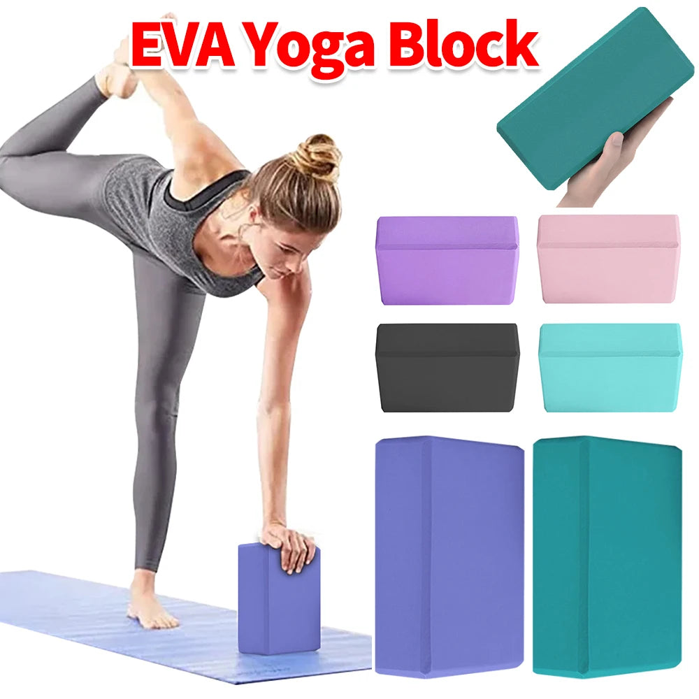 EVA Yoga Block Solid Color Yoga Balance Bricks Moisture-Proof High Density Yoga Blocks Body Shaping Yoga Blocks for Meditation