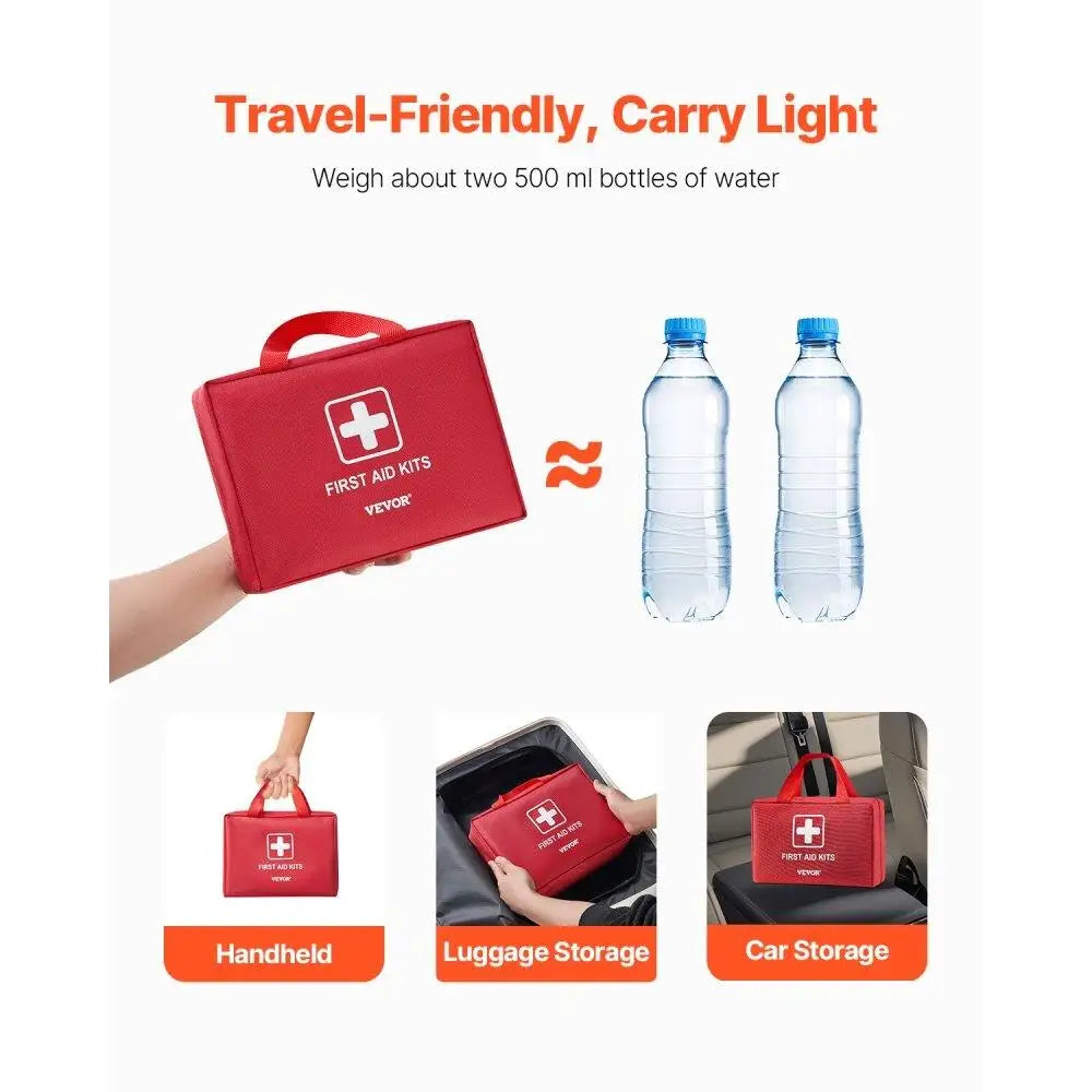 Complete 420 Pieces Emergency Survival First Aid Kit Essential Supplies for Home and Car