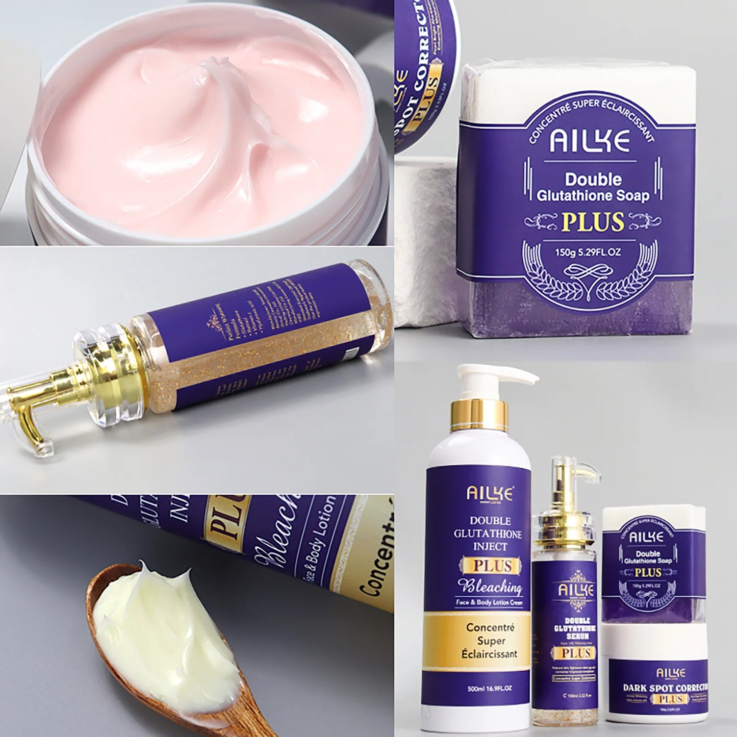 AILKE Glutathione Bleaching Cream Advanced Lightening Lotion Glowing Cream for Inner Thighs Bikini Area and Underarms Natural