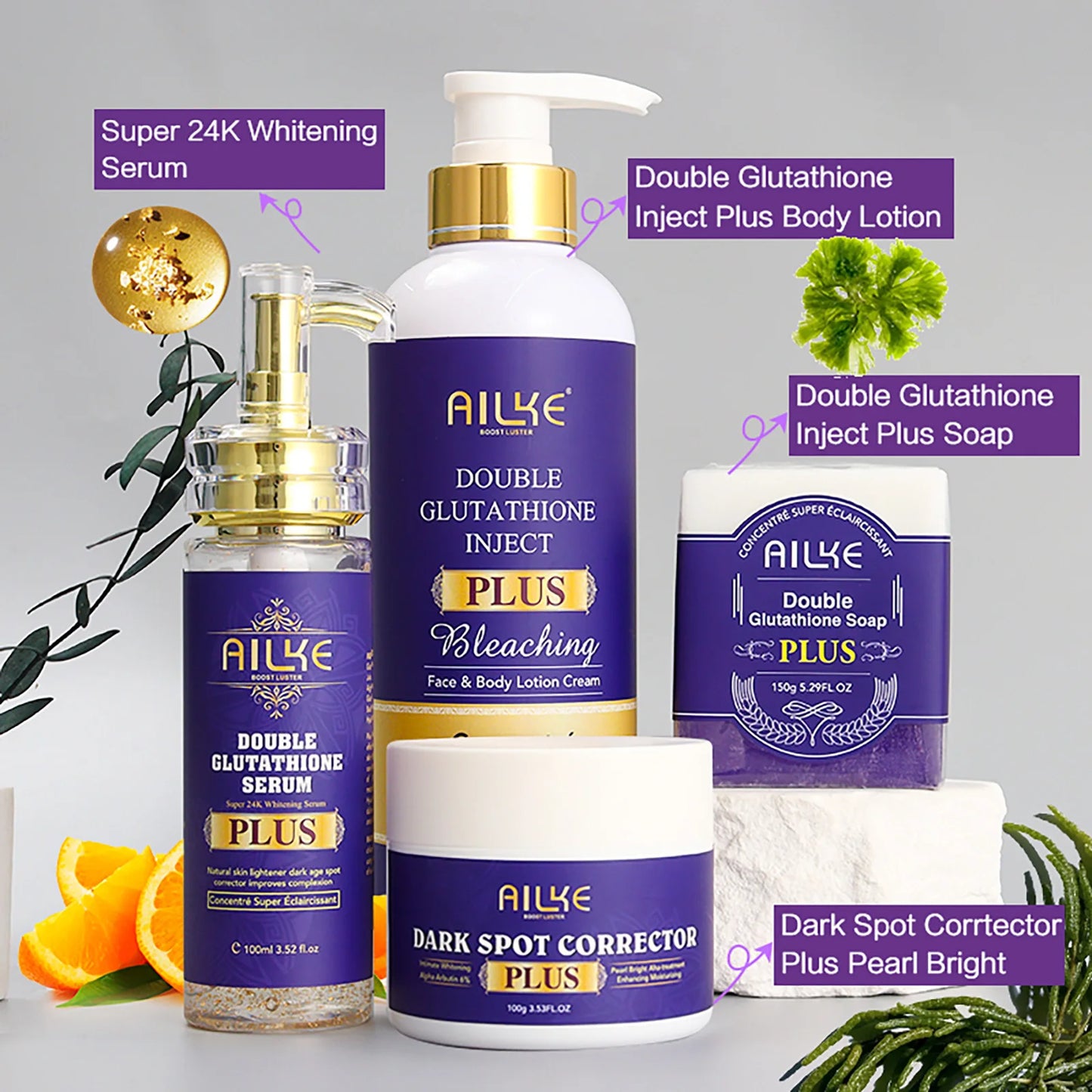 AILKE Glutathione Bleaching Cream Advanced Lightening Lotion Glowing Cream for Inner Thighs Bikini Area and Underarms Natural
