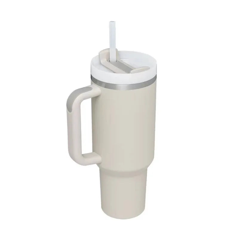 6 Pack US Warehouse 40 Ounce Stainless Steel Double Wall Tumbler with Handle Eco-Friendly and Dishwasher Safe