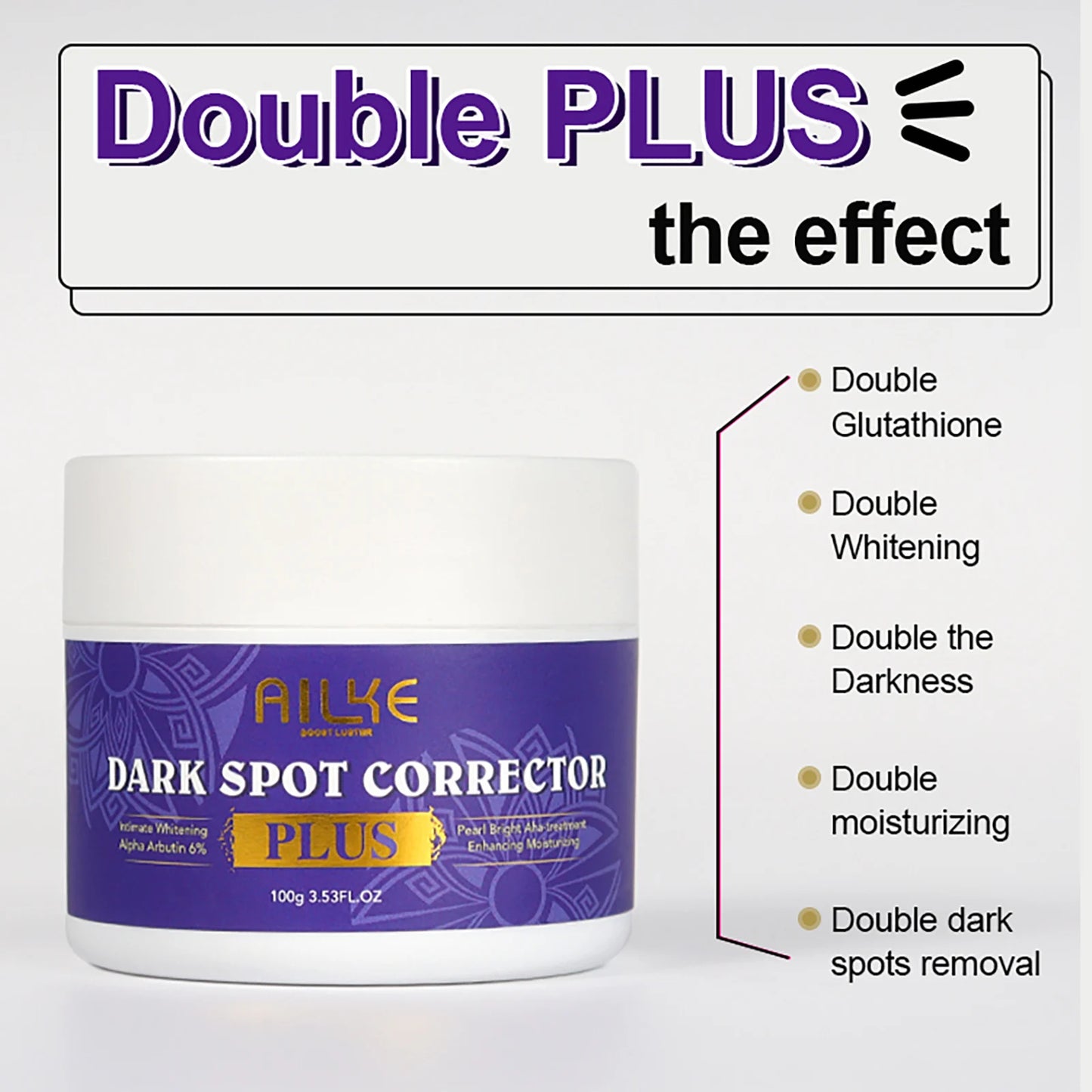 AILKE Glutathione Bleaching Cream Advanced Lightening Lotion Glowing Cream for Inner Thighs Bikini Area and Underarms Natural