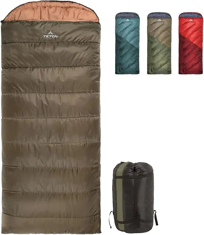 Teton Celsius Regular Sleeping Bags -25F 20F 0F All Weather Bag for Adults and Kids Camping