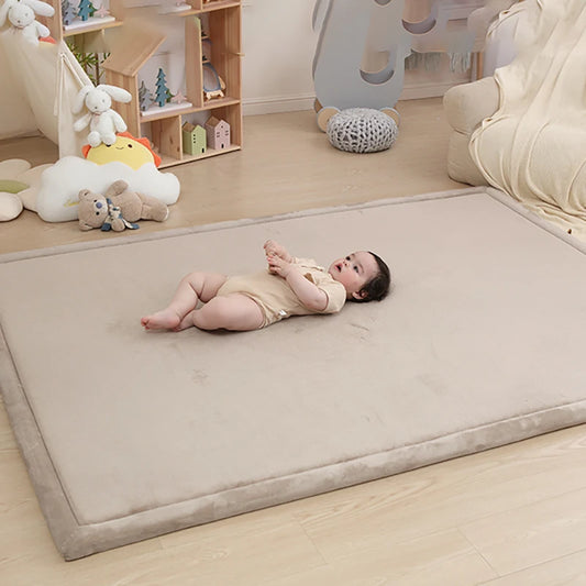 Solid Living Room Carpet Cream Non Slip Rug for Bedroom Decoration Classic Minimalism Tatami Floor Yoga Mat