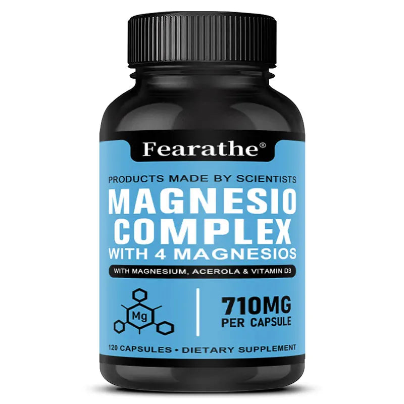 Magnesium Citrate, Magnesium Supplement for Men and Women, Improves Sleep, Relieves Stress and Anxiety, 120 Capsules