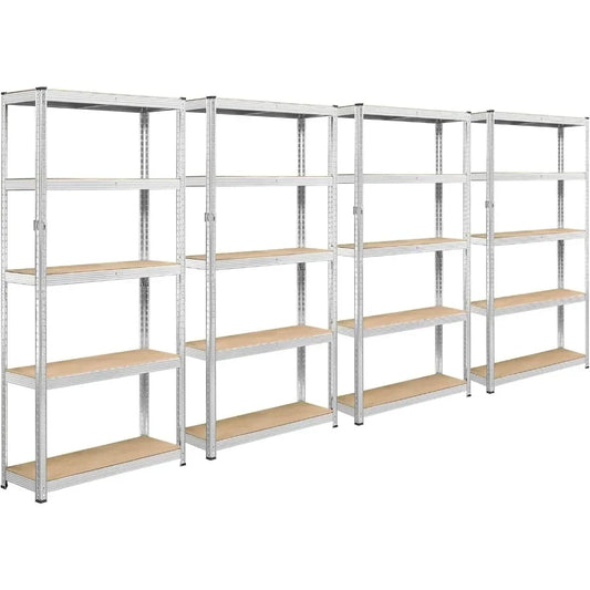 Metal Shelving Unit 5 Tier Storage Shelves Garage Shelving Heavy Duty Utility Rack for Warehouse Garage Pantry Kitchen